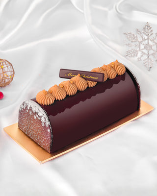 Christmas Log Cake - 3 Chocolate