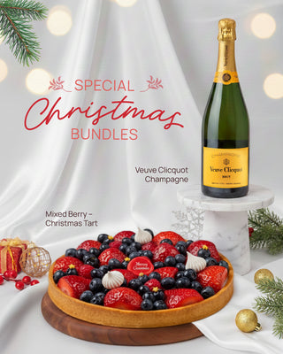 Christmas Berry Tart & Veuve Clicquot Champagne Bundle