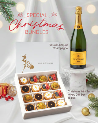 Christmas Mini Tarts and Veuve Clicquot Champagne Bundle