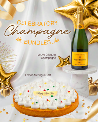New Year's Lemon Meringue Tart & Veuve Clicquot Champagne Bundle