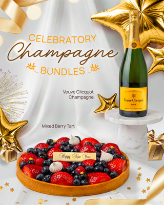 New Year's Berry Tart & Veuve Clicquot Champagne Bundle