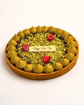 New Year's Pistachio & Chocolate Tart