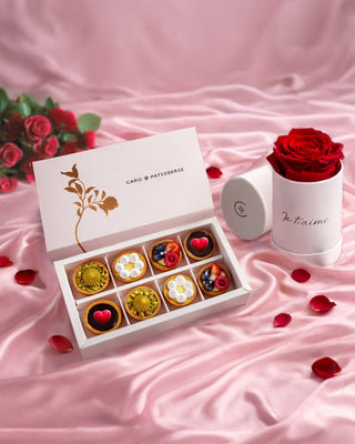 Mini Tarts – Box of 8 with Eternal Rose
