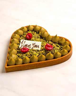 Valentines - Pistachio & Chocolate Heart - 8"